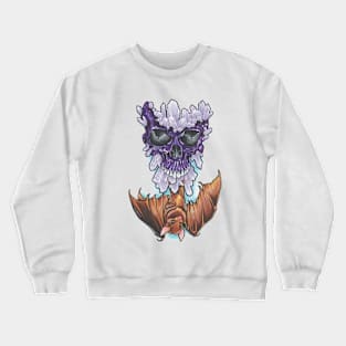 Purple Crystal Skull Crewneck Sweatshirt